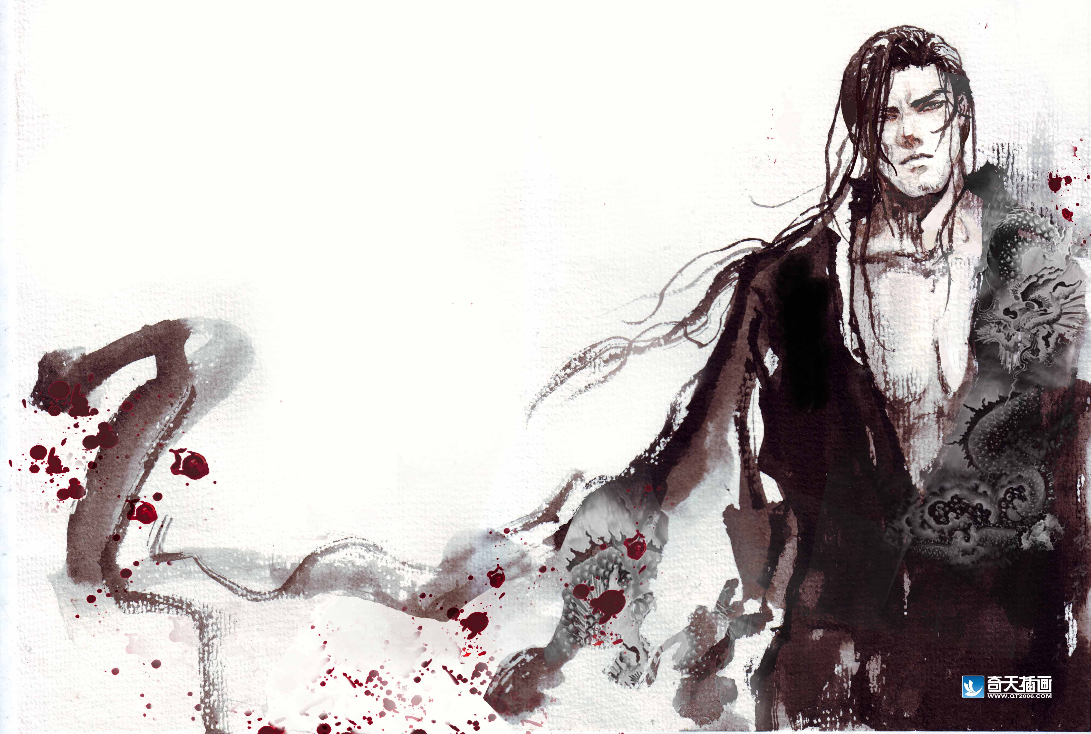 奇天插画学校霸气